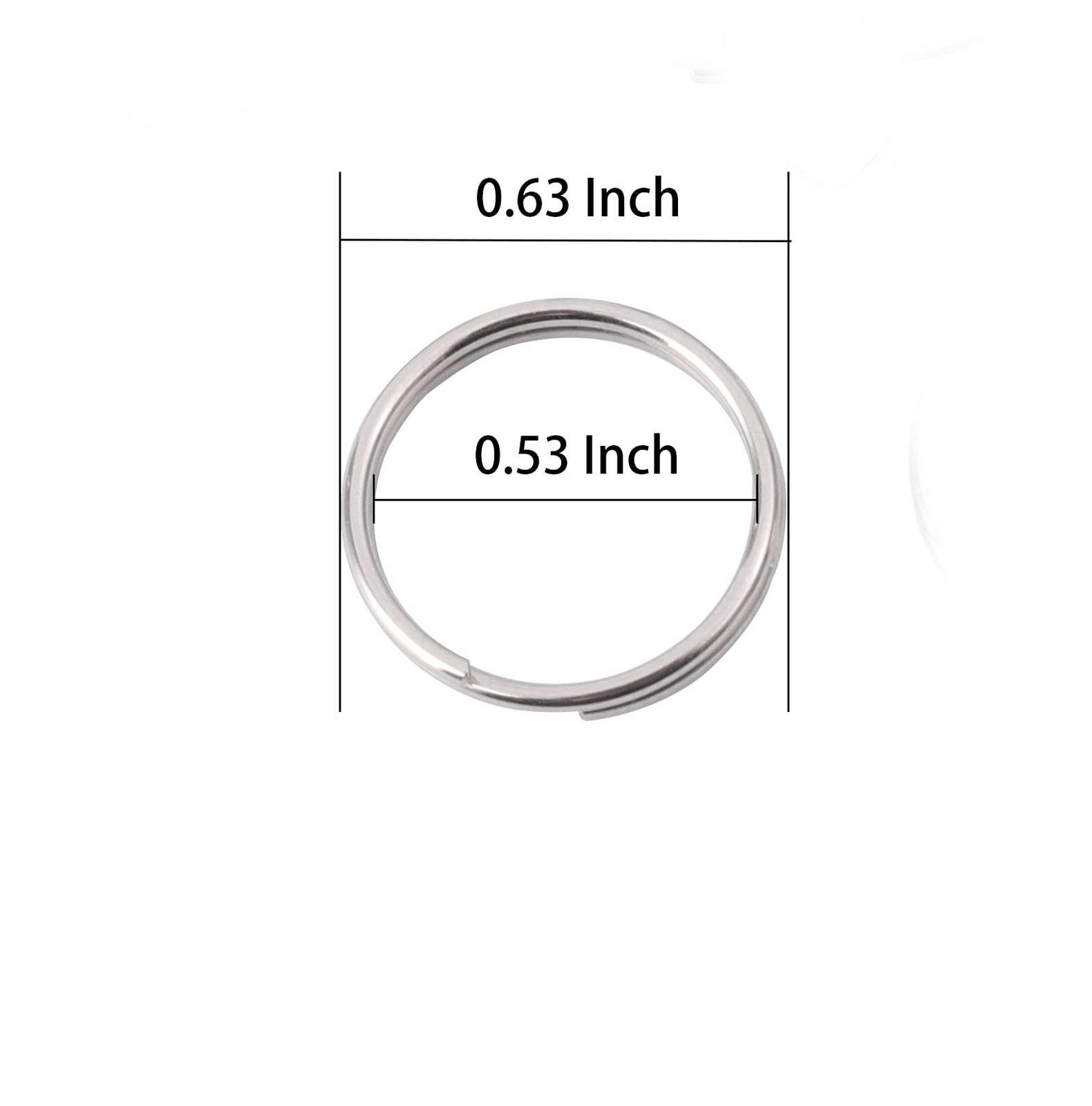 100 Pcs 1/2 Inch Mini Split Key Rings Small Keychain Ring for Craft Car Keys