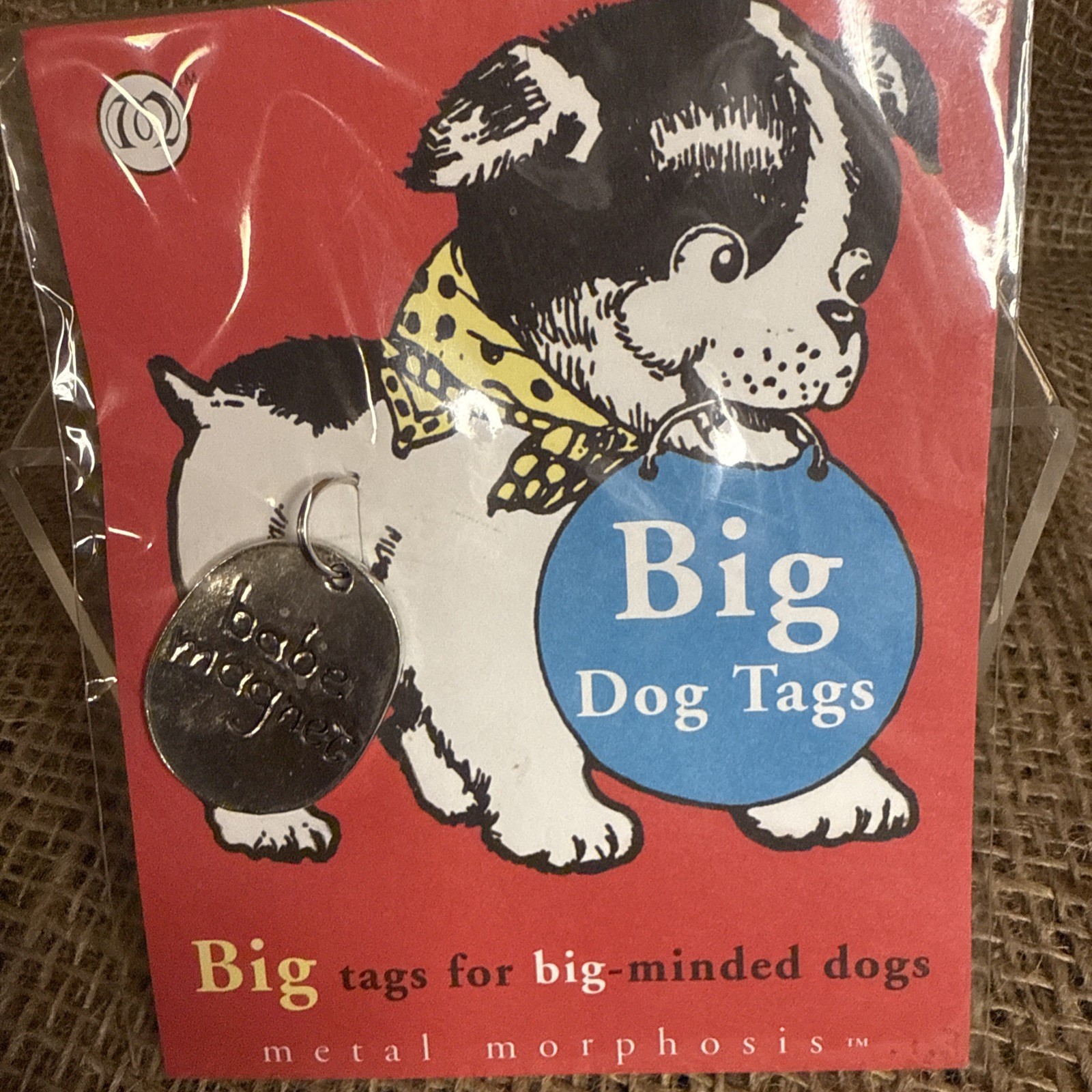 New 100% Lead Free Pewter Pet Tag ‘Babe Magnet’ Metal Morphosis Engravable M1