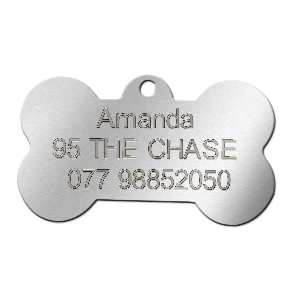 Double Sides Custom Personalized Dog ID Tags Name Phone Address Engrave for FREE