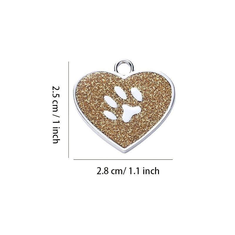 Zinc Alloy Heart Shaped Anti-loss Pet Tags – Personalized Dog Tag