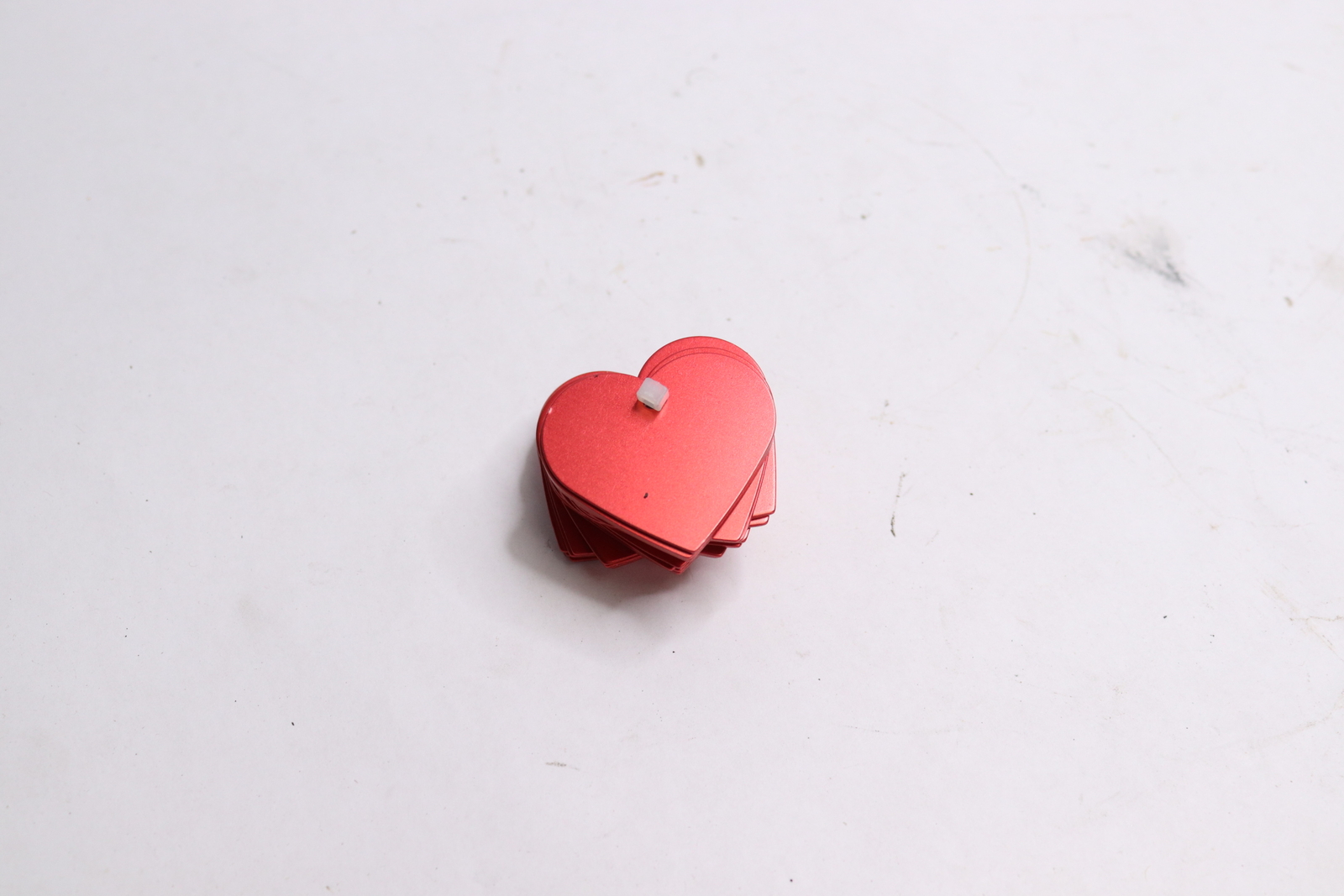(25-Pk) Quick-Tag Heart Pet Tag Large Red Anodized Aluminum 7322-04