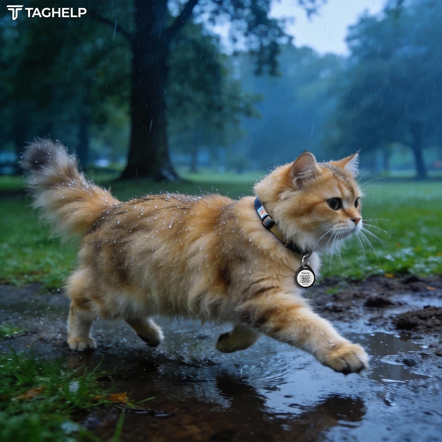 QR Code Cat ID Tag for Collar, Smart Pet ID with Free Online Profile, Instant…