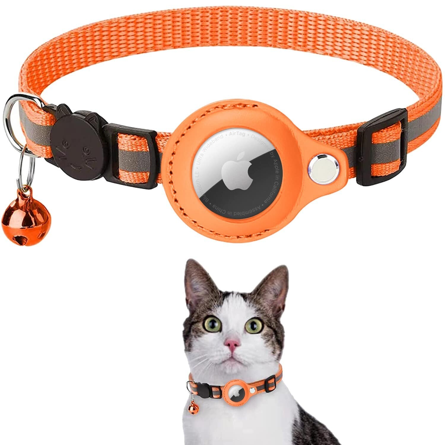 Pet Daily Kit Pet Airtag Collars With Reflective Stripes Puppy & Kitten Collars