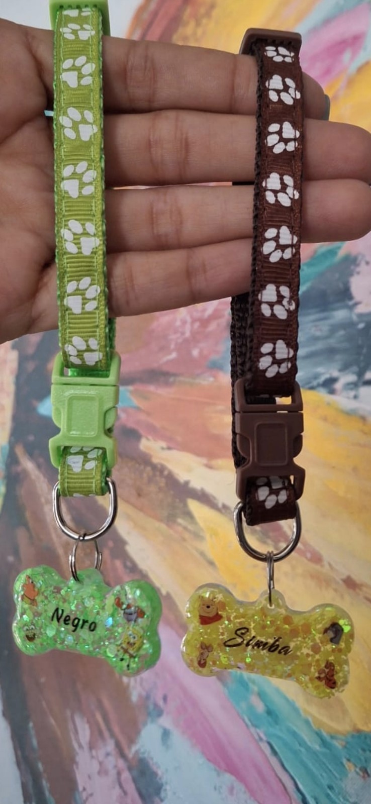 Collar personalizado para mascotas winnie the pooh