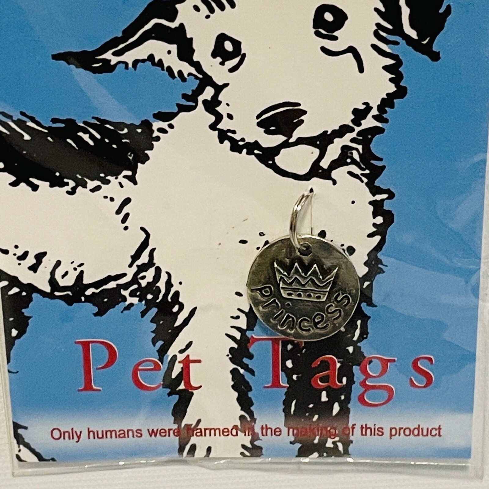 NEW METAL MORPHOSIS PEWTER PET DOG ID TAG “PRINCESS” ENGRAVABLE ON BACK