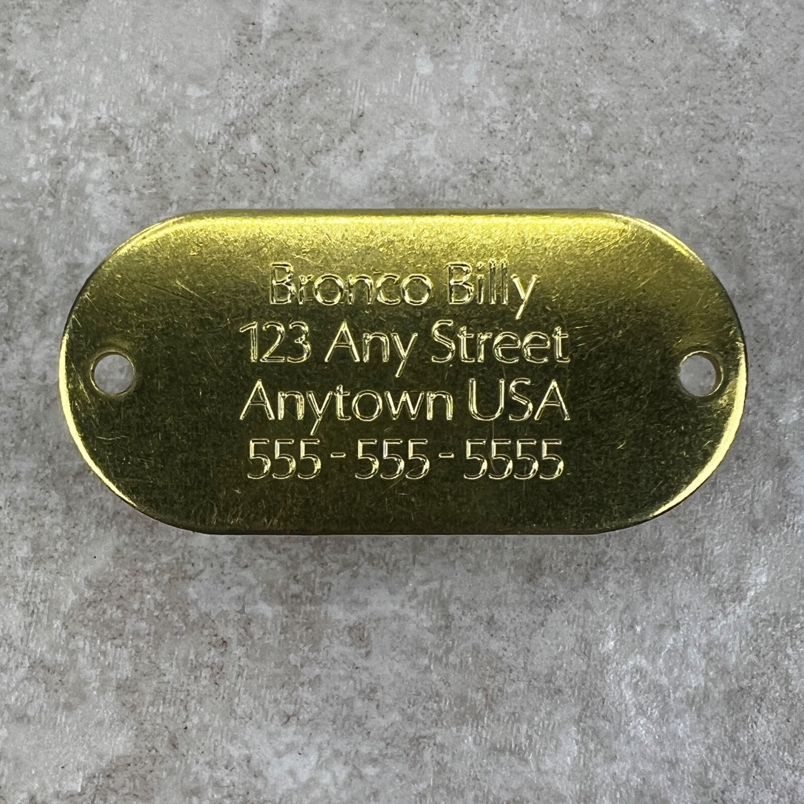 Custom Engraved Tags Personalized Name Plate Tags NAME PLATE BRASS RUSTIC MEDIUM