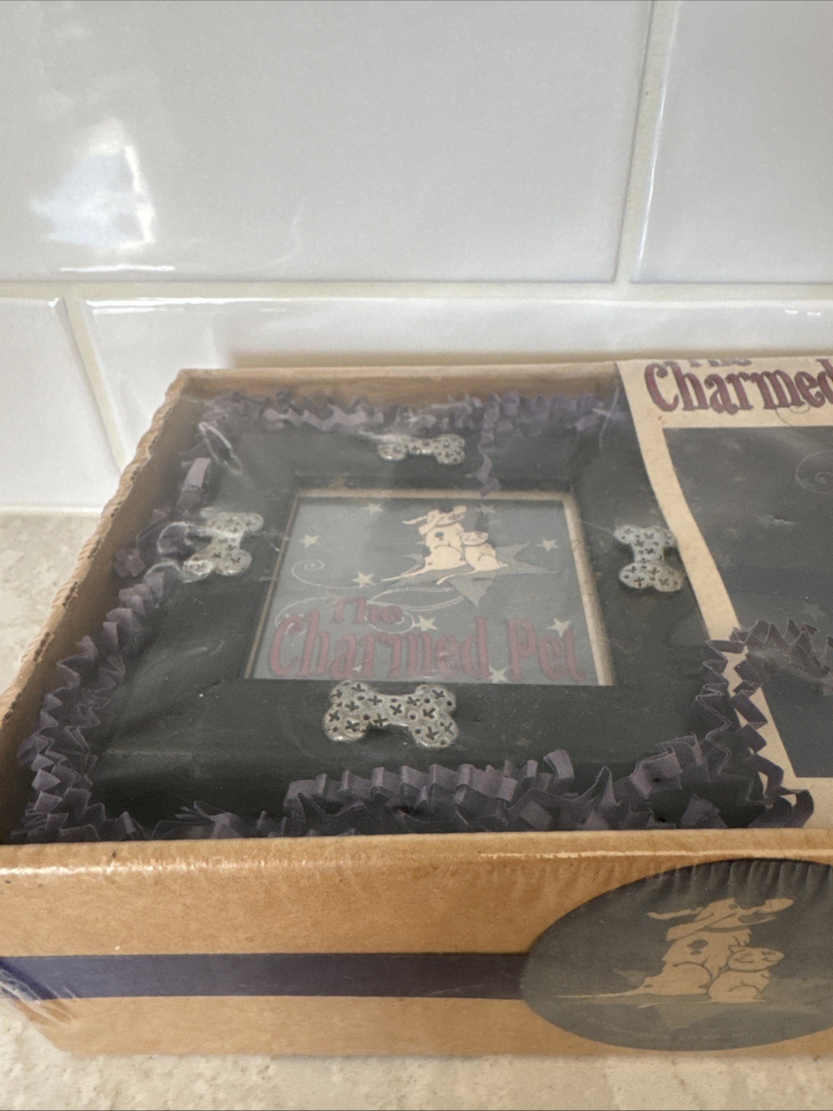 Vintage Dog Leash Hook & Picture Frame The Charmed Pet 1997 NOS