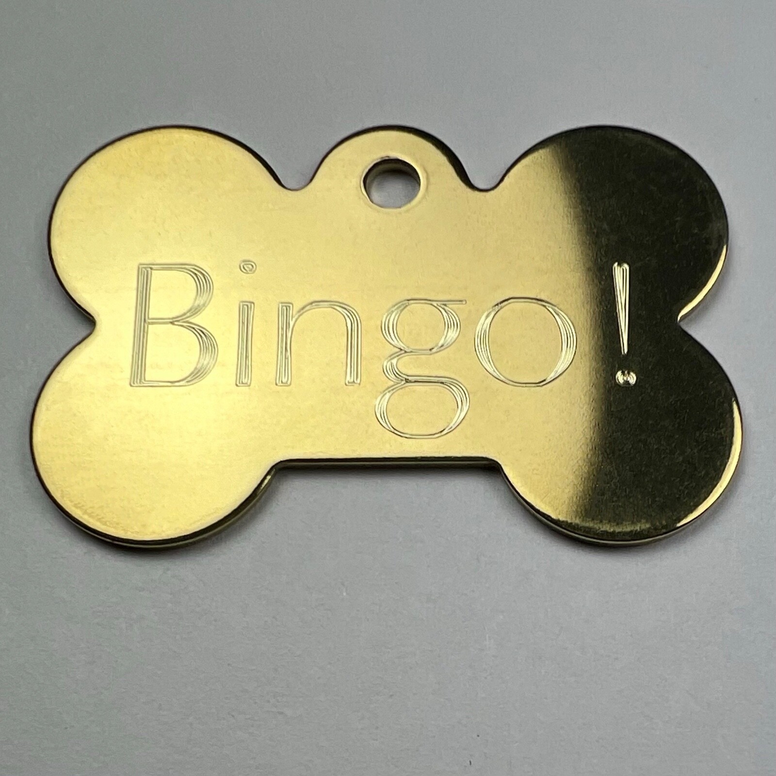 Custom Engraved Dog Tags Personalized Dog Collar Pet Tags Bone Pet NATURAL BRASS