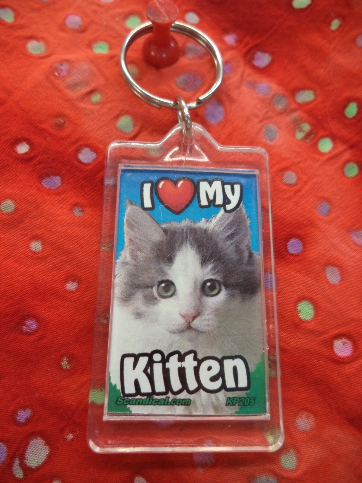 SCANDIAL PET KEY CHAINS – DOUBLE SIDED – I LOVE MY __CAT__ YOU PICK BREED! #1