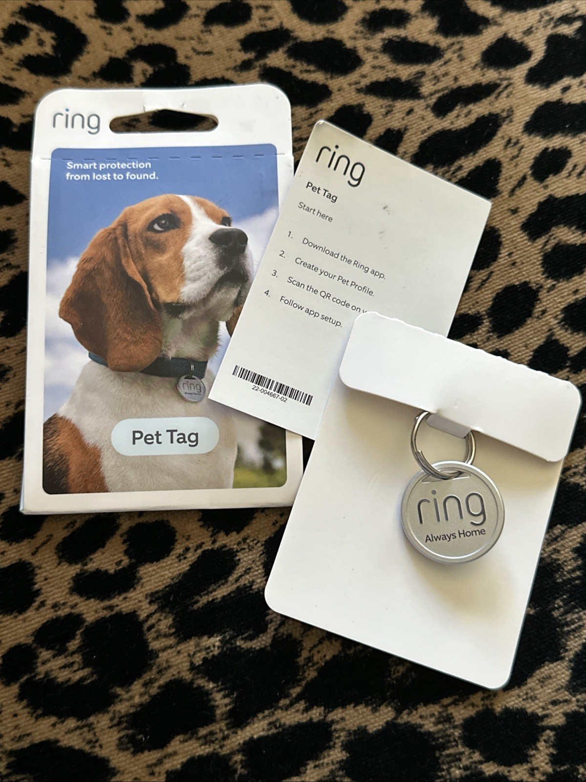 Ring Pet Tag | Easy-To-Use Tag with QR Code | Real-Time Scan Alerts | Shareable