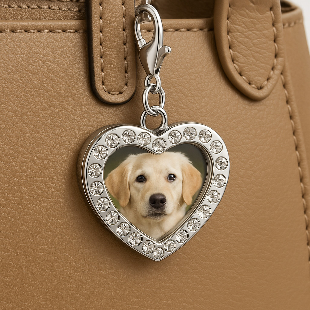 Mini Photo Frame Pet Tag – Writable ID , Keychain, Holiday Gift for Pet Lovers