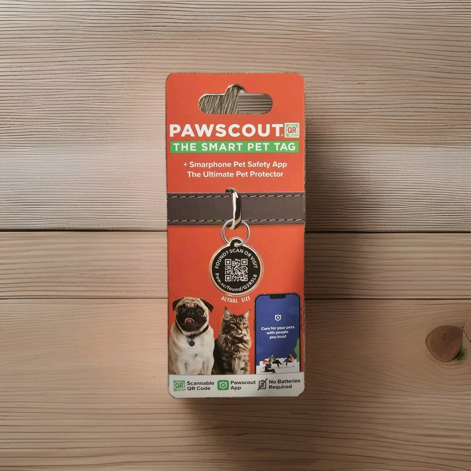 Pawscout Smarter Pet Tag Community Pet Finder Tracker QR w/ App Dog Cat