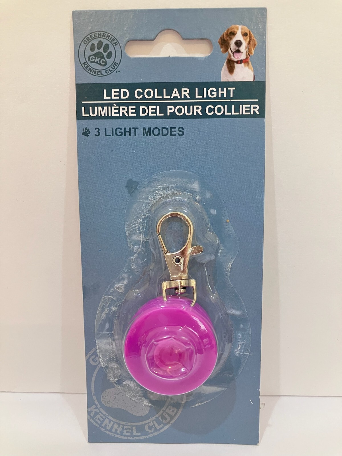 Easy Clip-On LED Light-Three Light Modes-Metal Clip Ring-Pet Safety