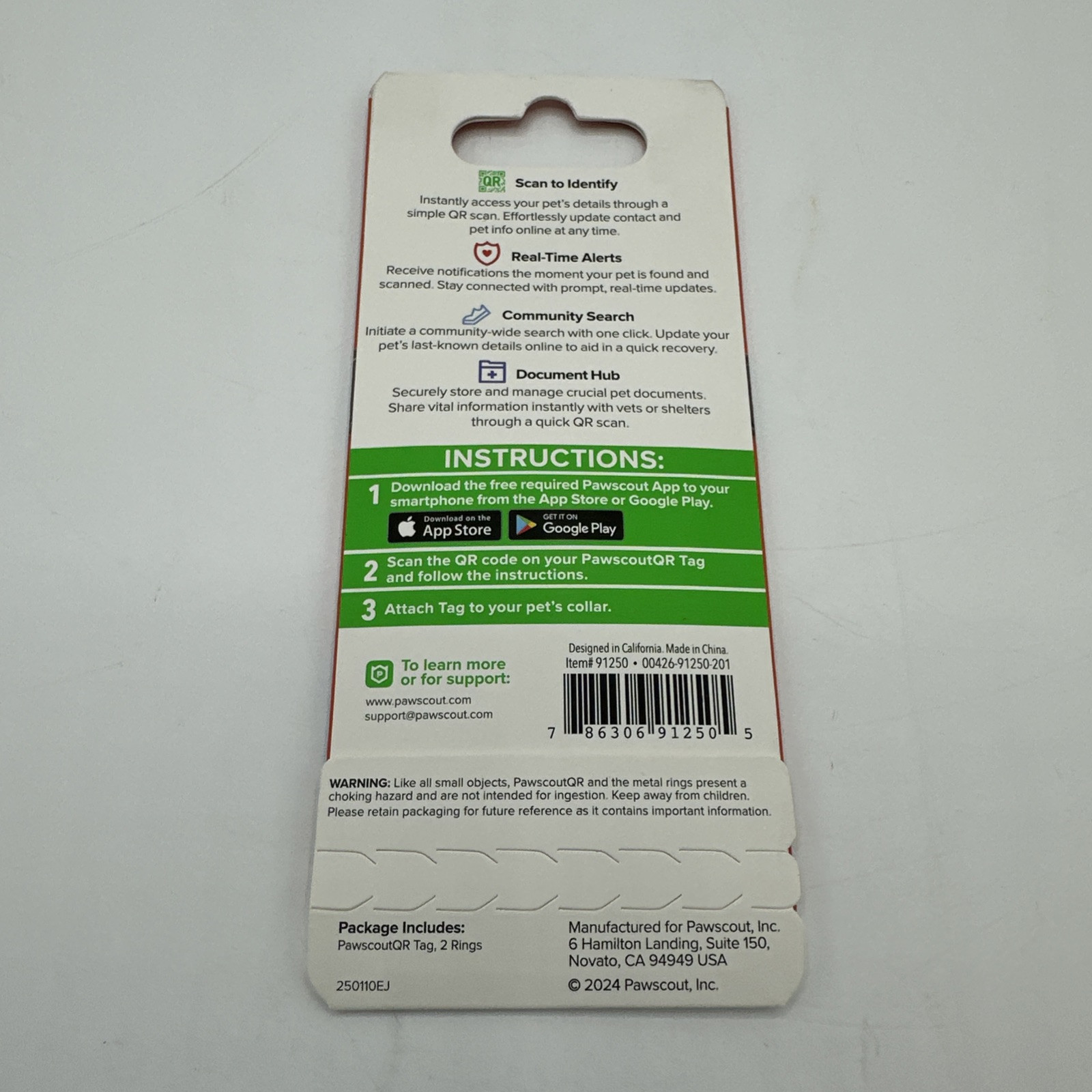 NEW Pawscout QR The Smart Pet Tag Finder for Dogs/Cats Connects To Your Phone
