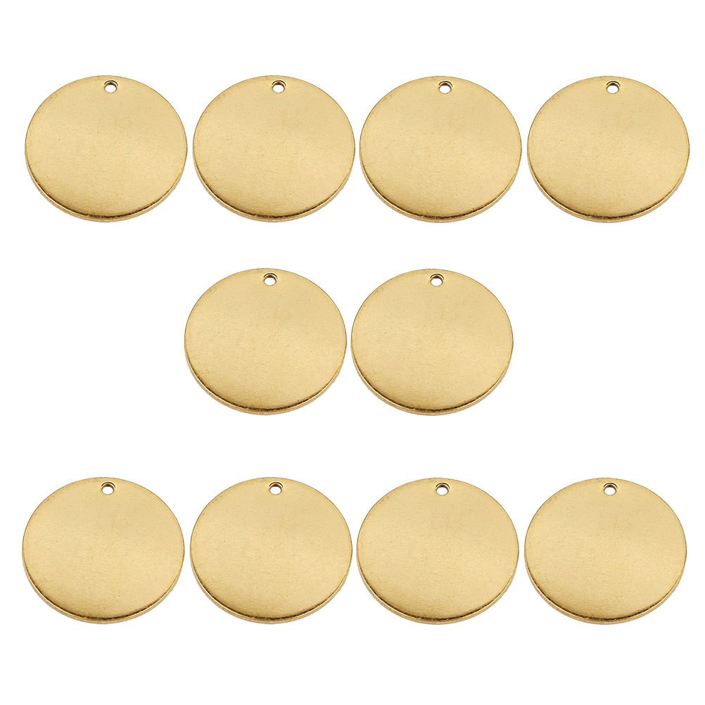10 Pcs Dog Tags for Pet Blank Stainless Steel Keychain ID Hangings