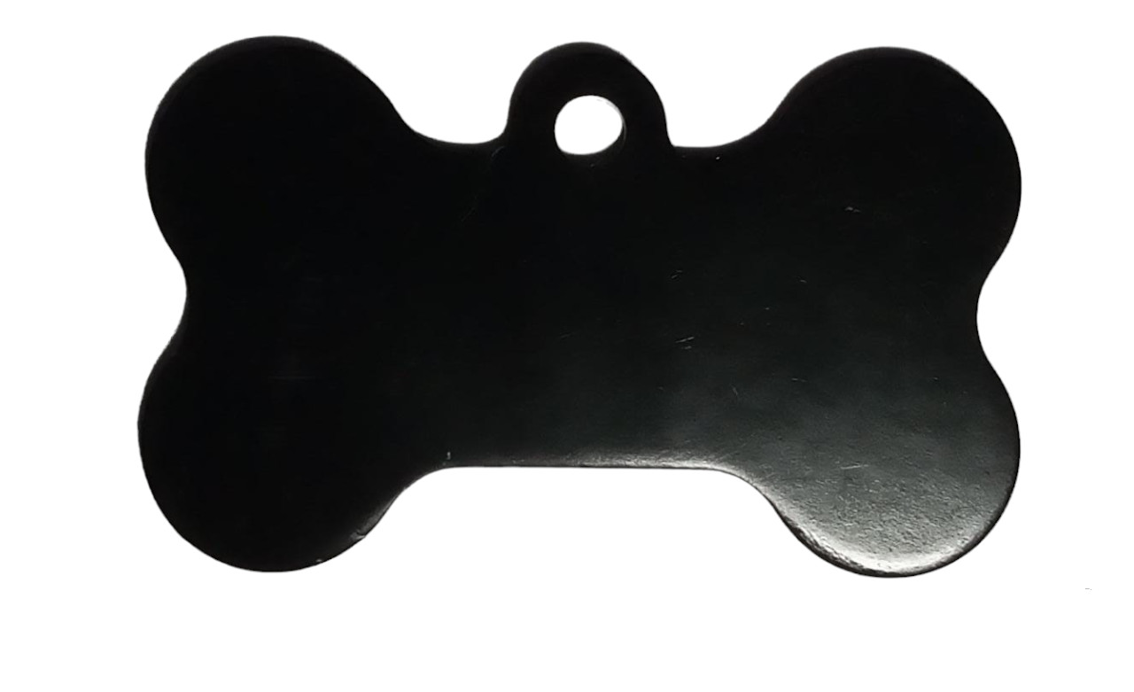 blank dog id tags bone shape engravable aluminum white and black 100pcs/lot