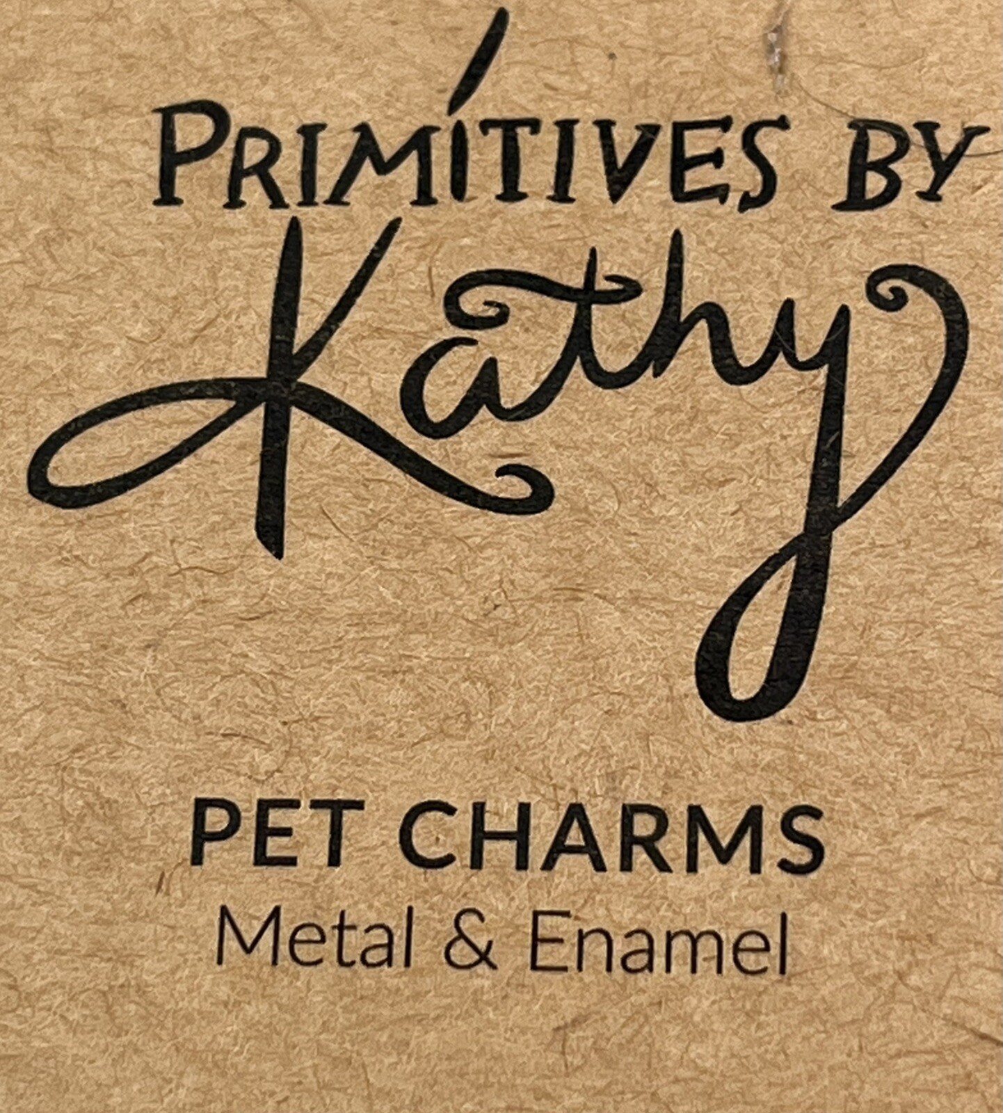 Dog Tag Heart Shaped with LOVE Metal Enamel Charm Primatives by Kathy