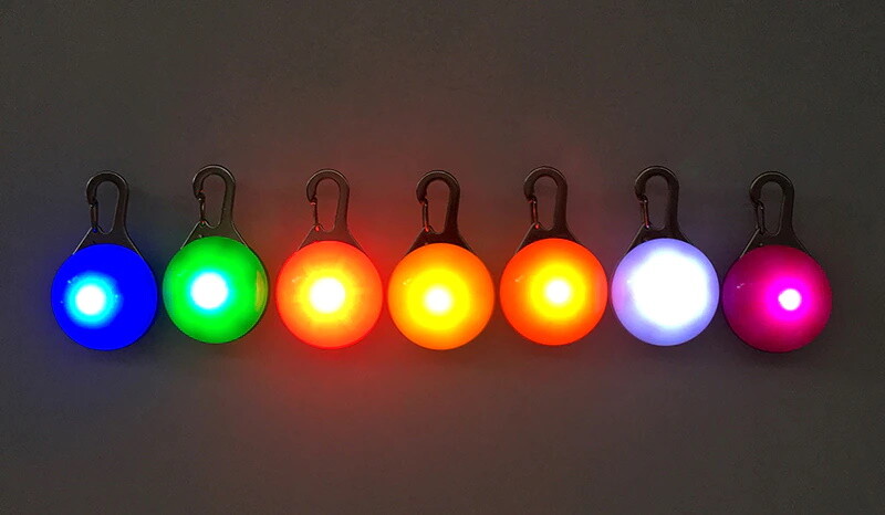 LED Flashing Clip On Pedant Night Light Pet Safety Dog Cat Collar – Choose