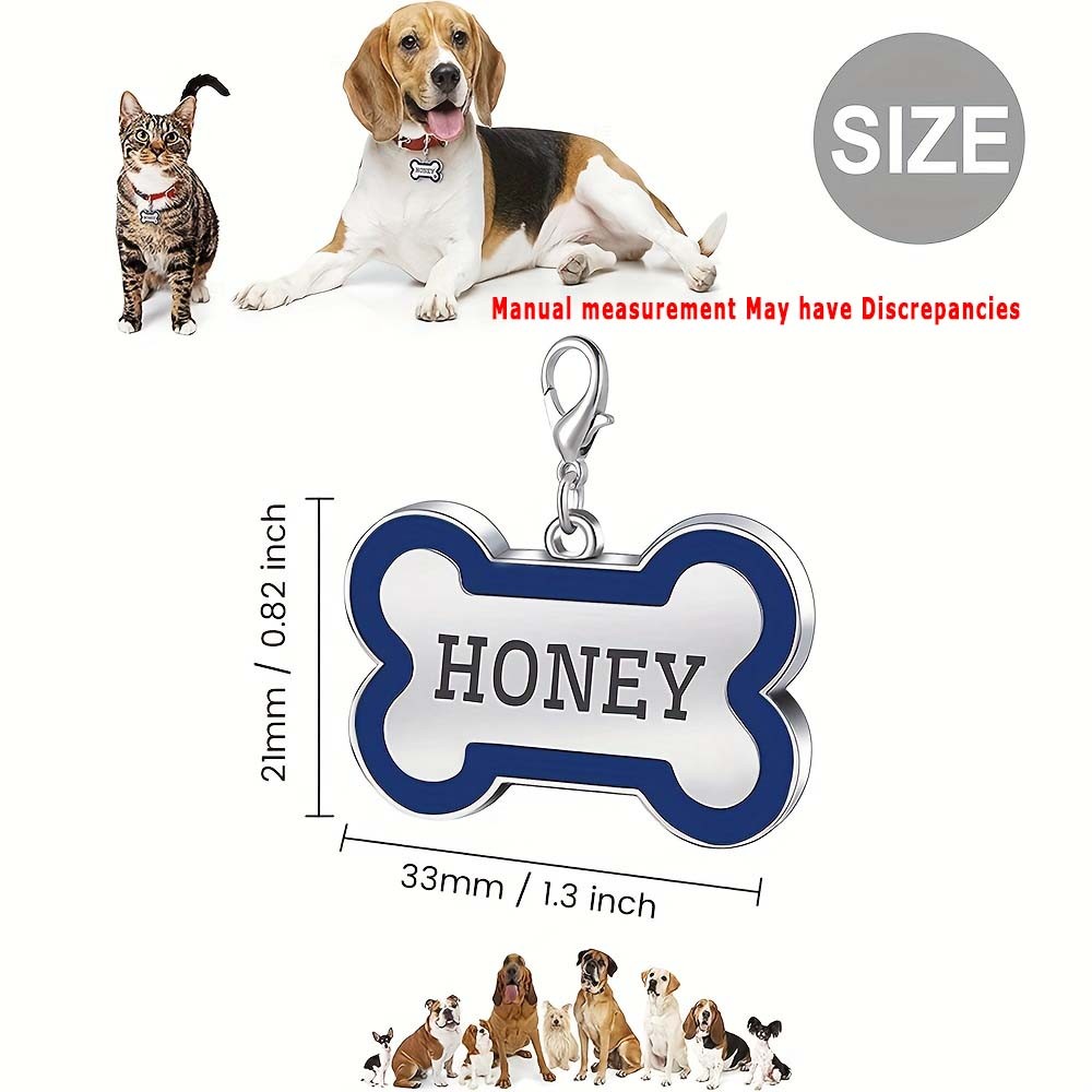 Durable Double-Sided High-Quality Smooth Sturdy Custom Engraved Metal Pet ID Tag