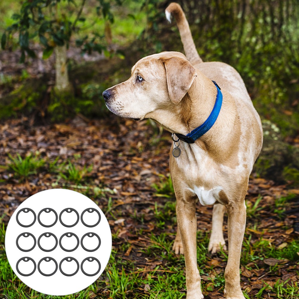 12Pcs Black Dog Tag Silencers Stretch Over Military Tags to Reduce Sound