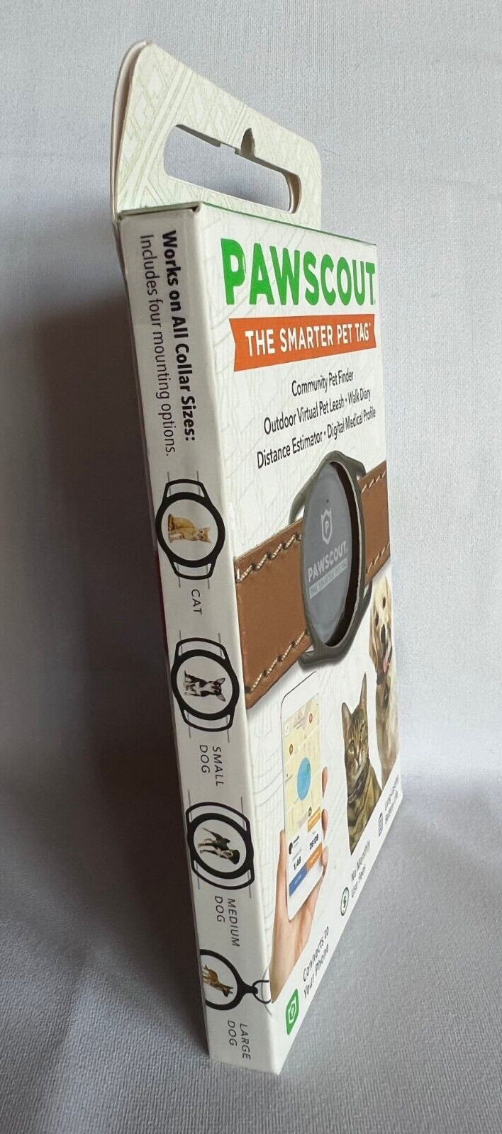 PAWSCOUT The Smarter Pet Tag Community Pet Finder Virtual Pet Leash BRAND NEW