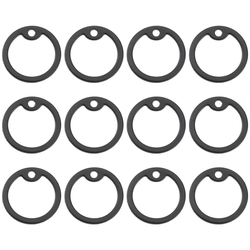 12Pcs Reusable Dog Tag Silencers Silicone Pet Id Tag Protectors Black