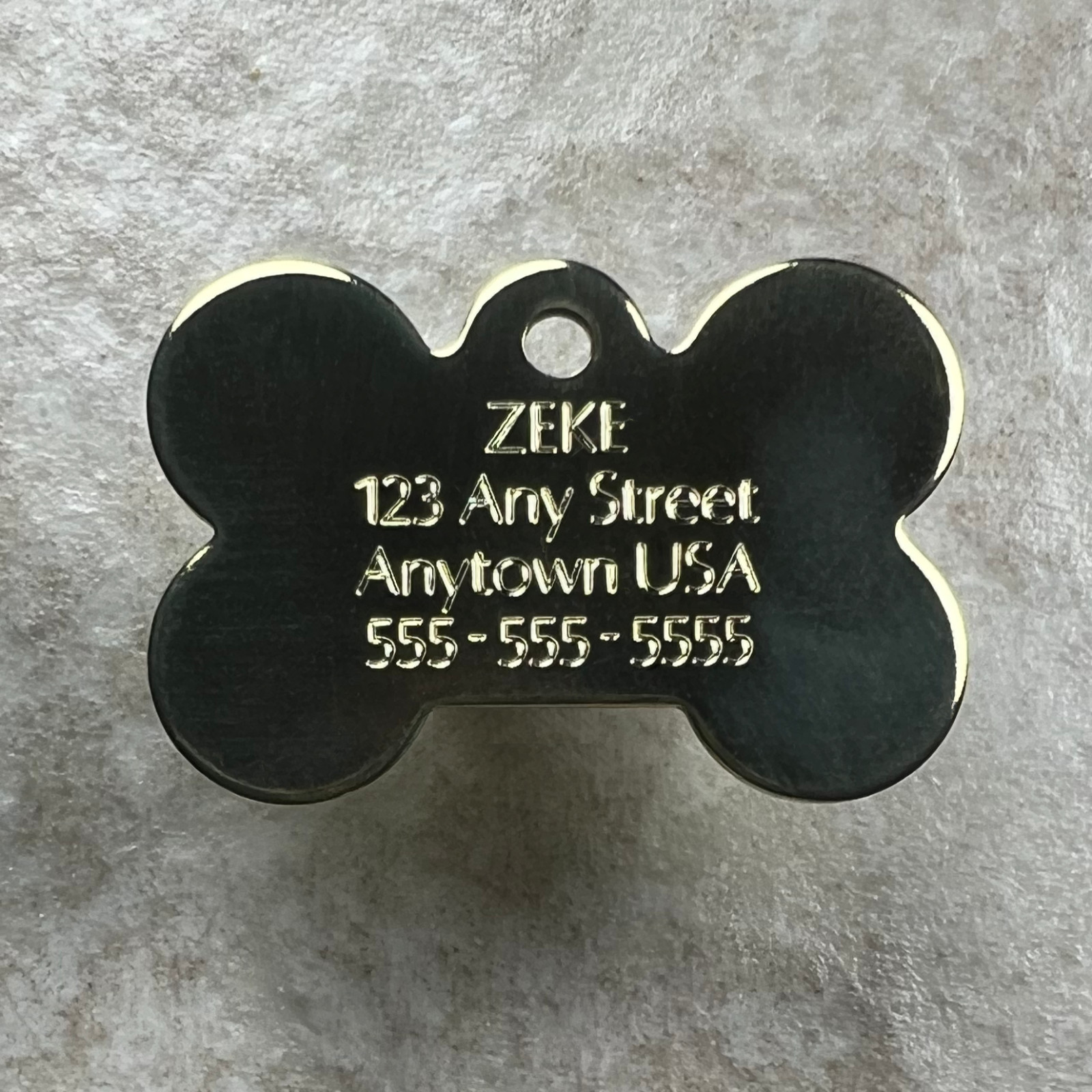 Custom Engraved Dog Tags Personalized Dog Collar Pet Tags Bone Pet ID BRASS BONE