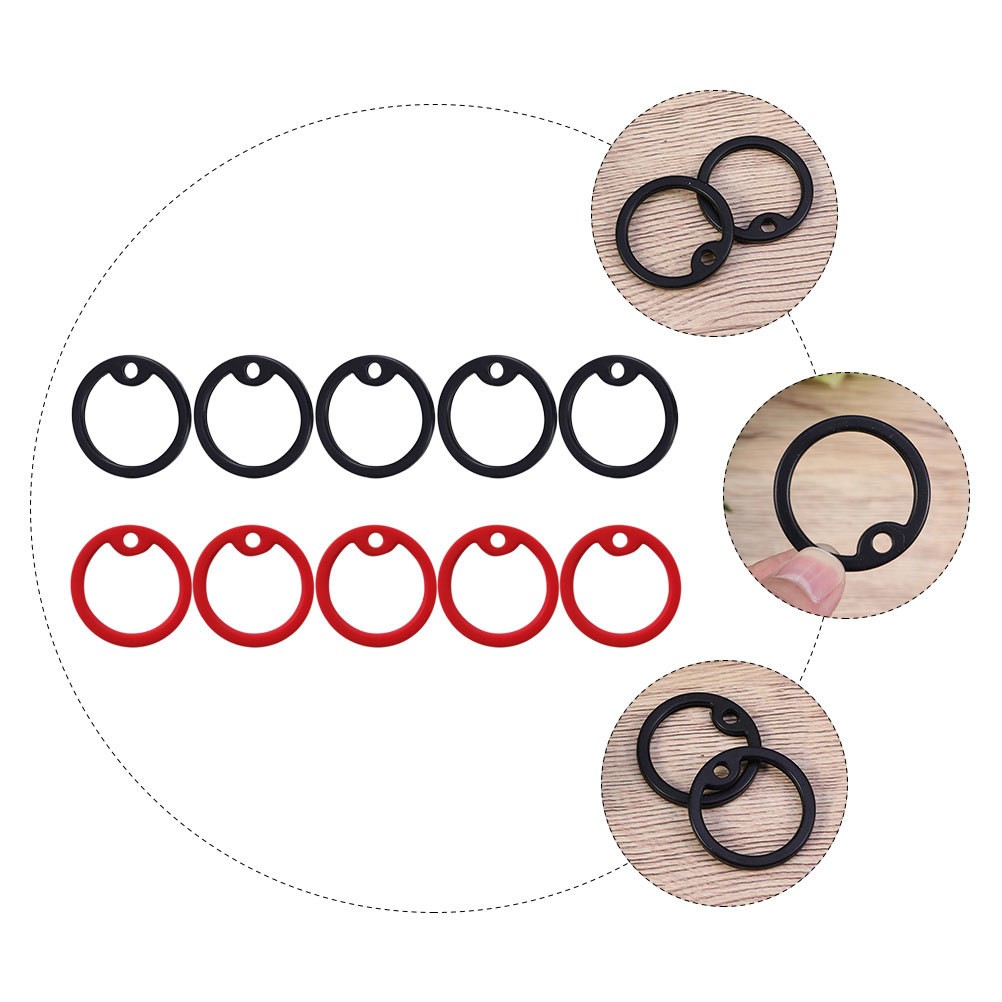 10 Pcs Dog Id Tag Hoop Silicone Accessories for Small