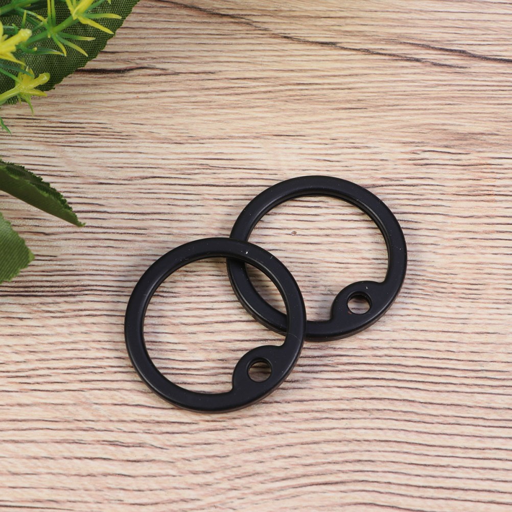 2Pcs Durable Rubber Dog Tag Silencers Black Silicone Fit for Military Dog Tags