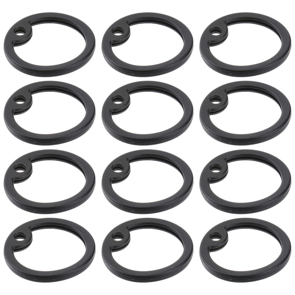 12Pcs Black Dog Tag Silencers Stretch Over Military Tags to Reduce Sound