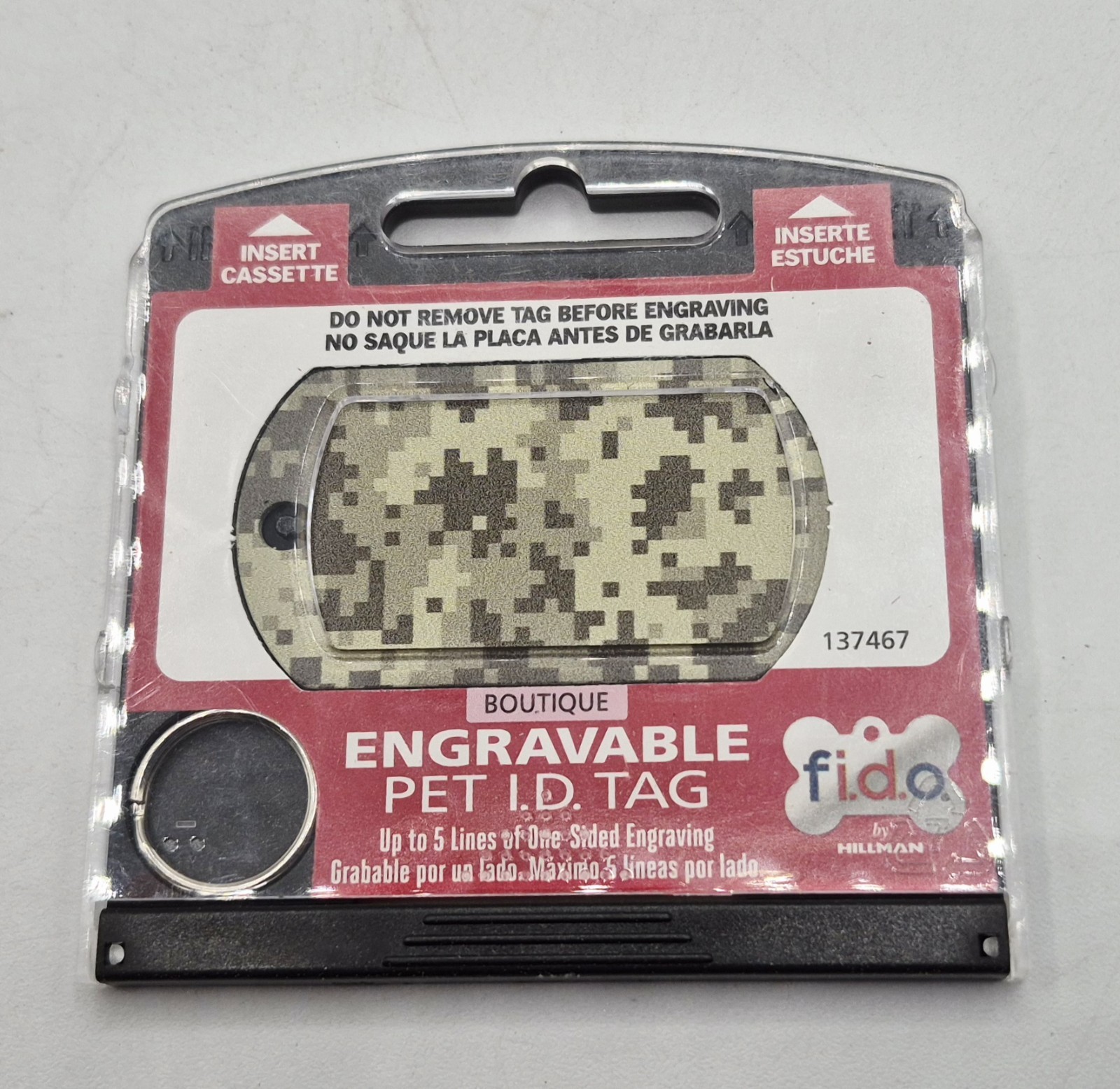 Fido Engrave Pet ID Tag Camo Dog Tag