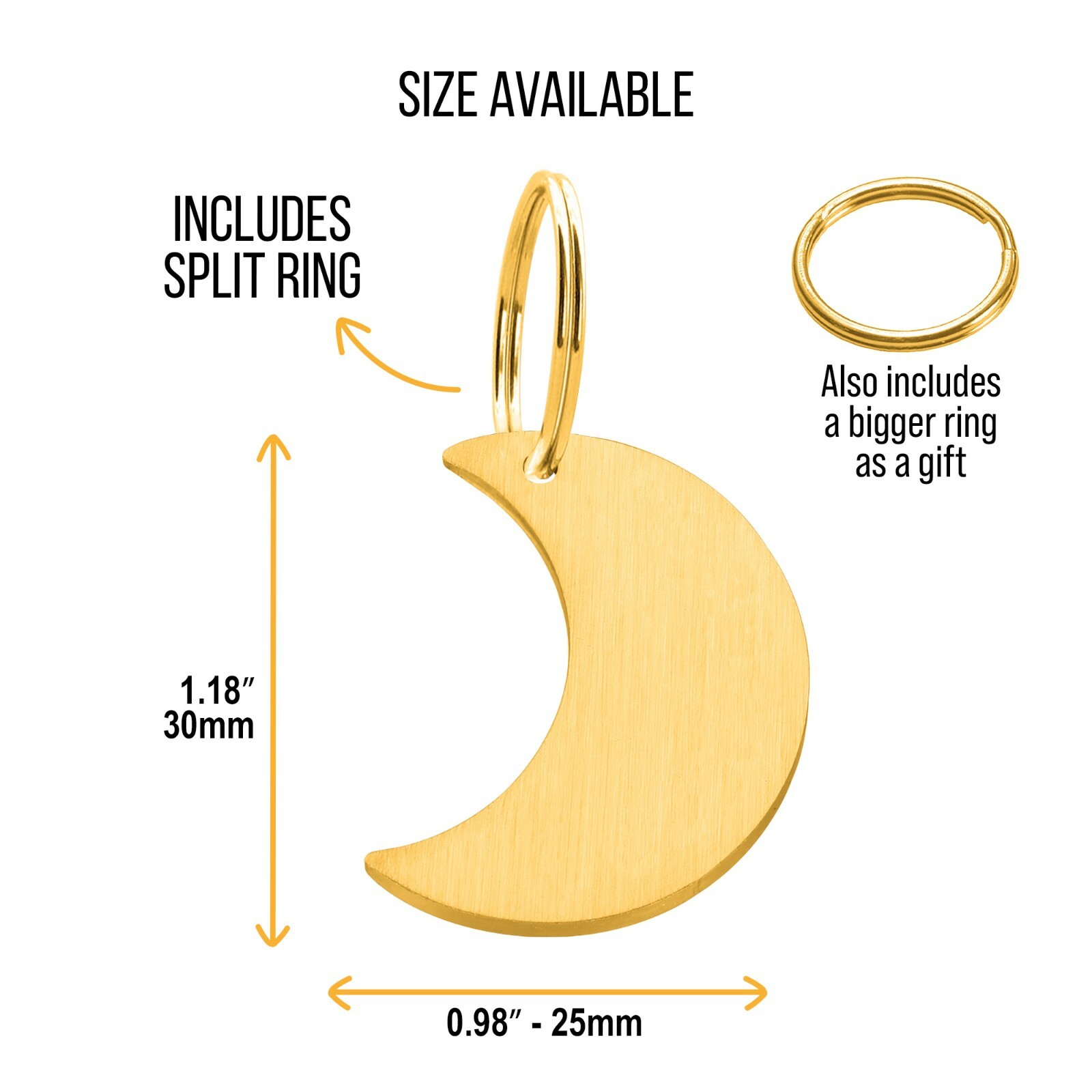 Custom Engraved Cute Dog Tag Moon Luna Pet Tags ID Personalized Double Sided Cat