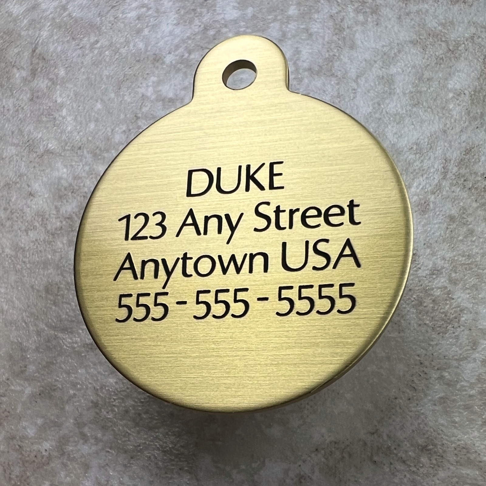 Custom Engraved Dog Tags Personalized Dog Collar Pet Tags Engraved BRUSHED BRASS