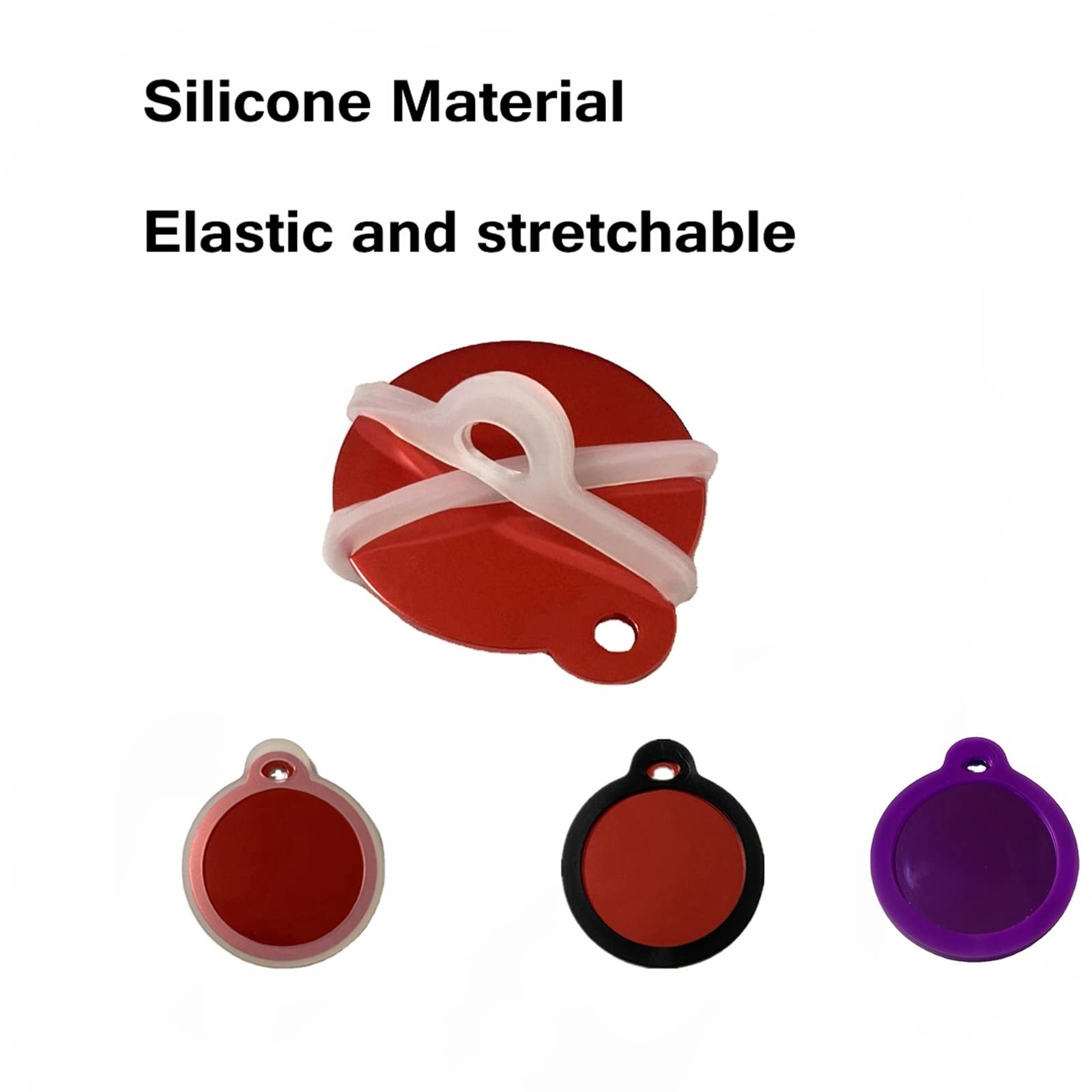 6 Pack Round Silicone Dog Tags – Personalized & Lightweight, Quiet Silencer w…