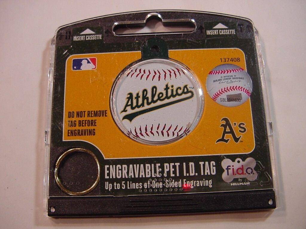 NEW – FIDO ENGRAVABLE PET I.D. TAG – OAKLAND ATHLETICS A’S