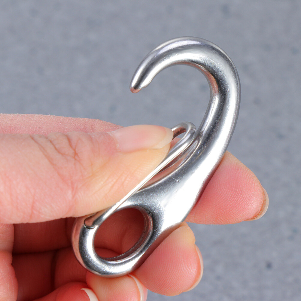 2PCS 50MM Practical Stainless Steel Pet ID Tag Quick Clips Clamps For Dogs Cats