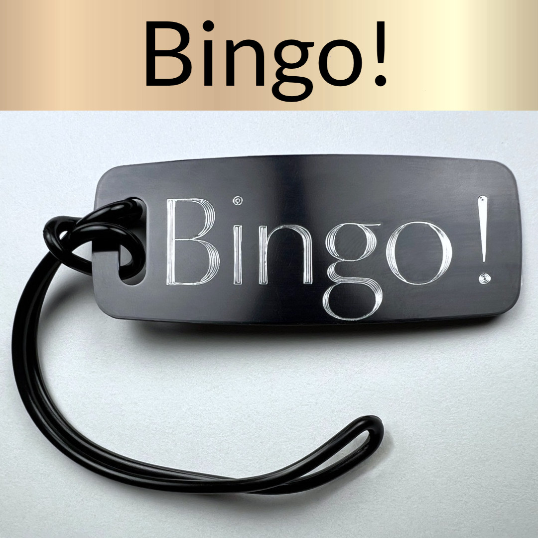 TWO Black Custom Luggage Tags Baggage Tag Carry On Bag ID ENGRAVED LUGGAGE TAG