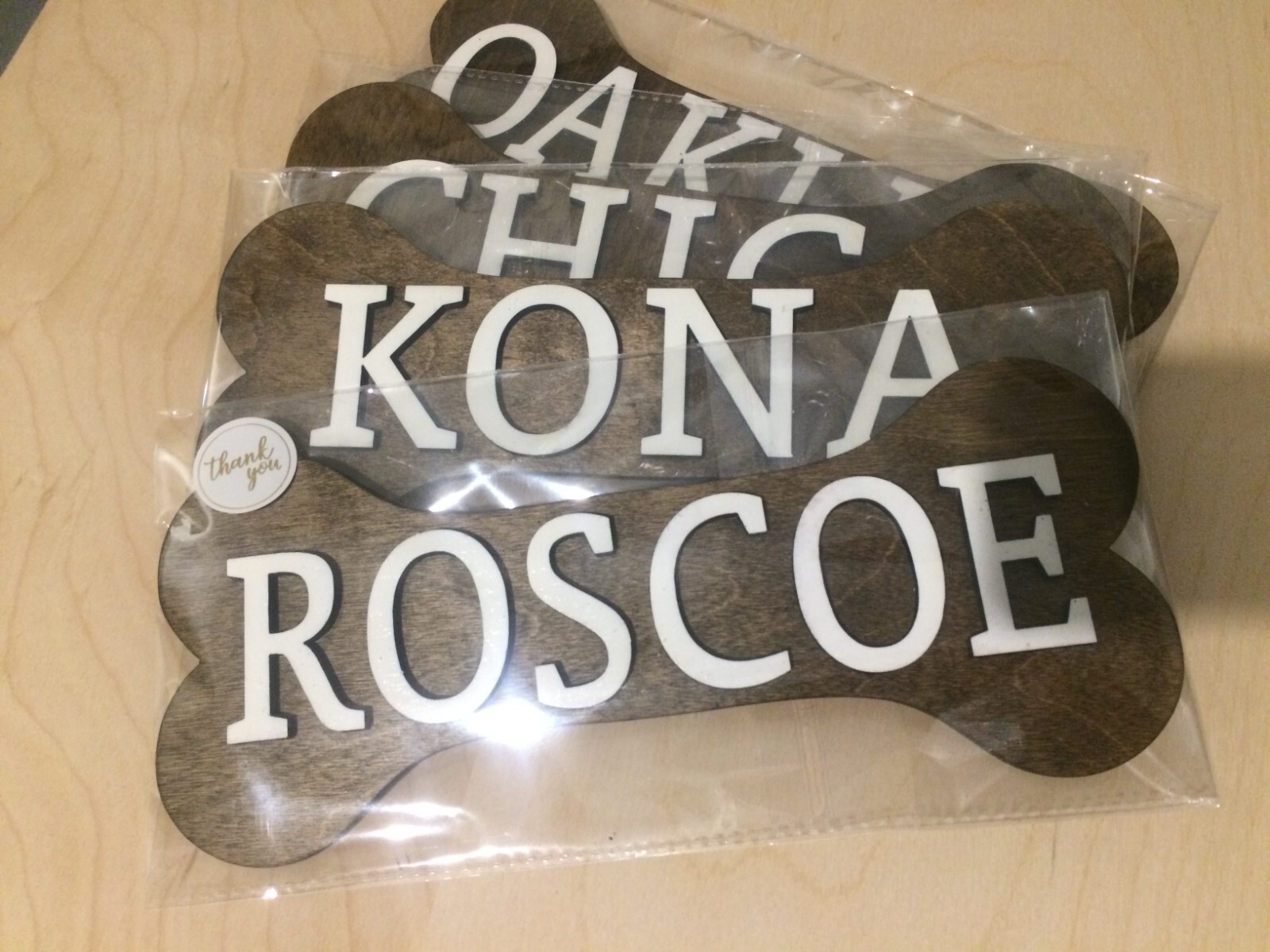 Custom Wood Dog Bone Plaque – Pet Gift Crate Wooden
