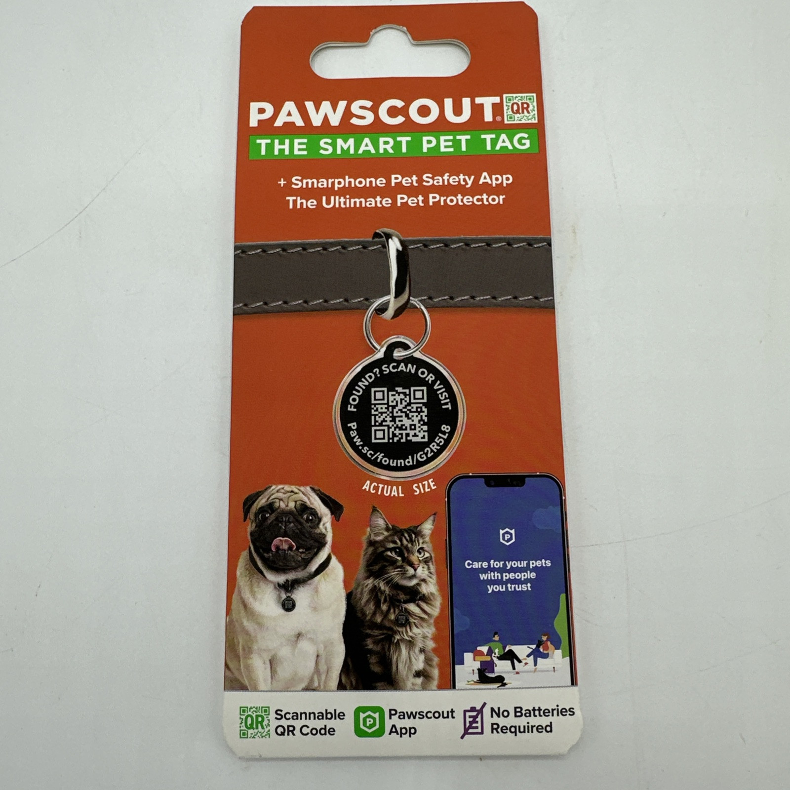 NEW Pawscout QR The Smart Pet Tag Finder for Dogs/Cats Connects To Your Phone
