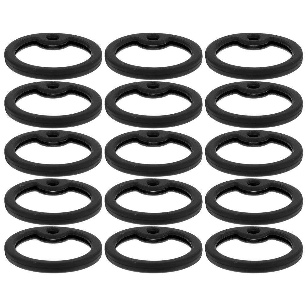 15Pcs Black Silicone Dog Tag Rings Durable Silencers to Mute Metal Tag Clanking