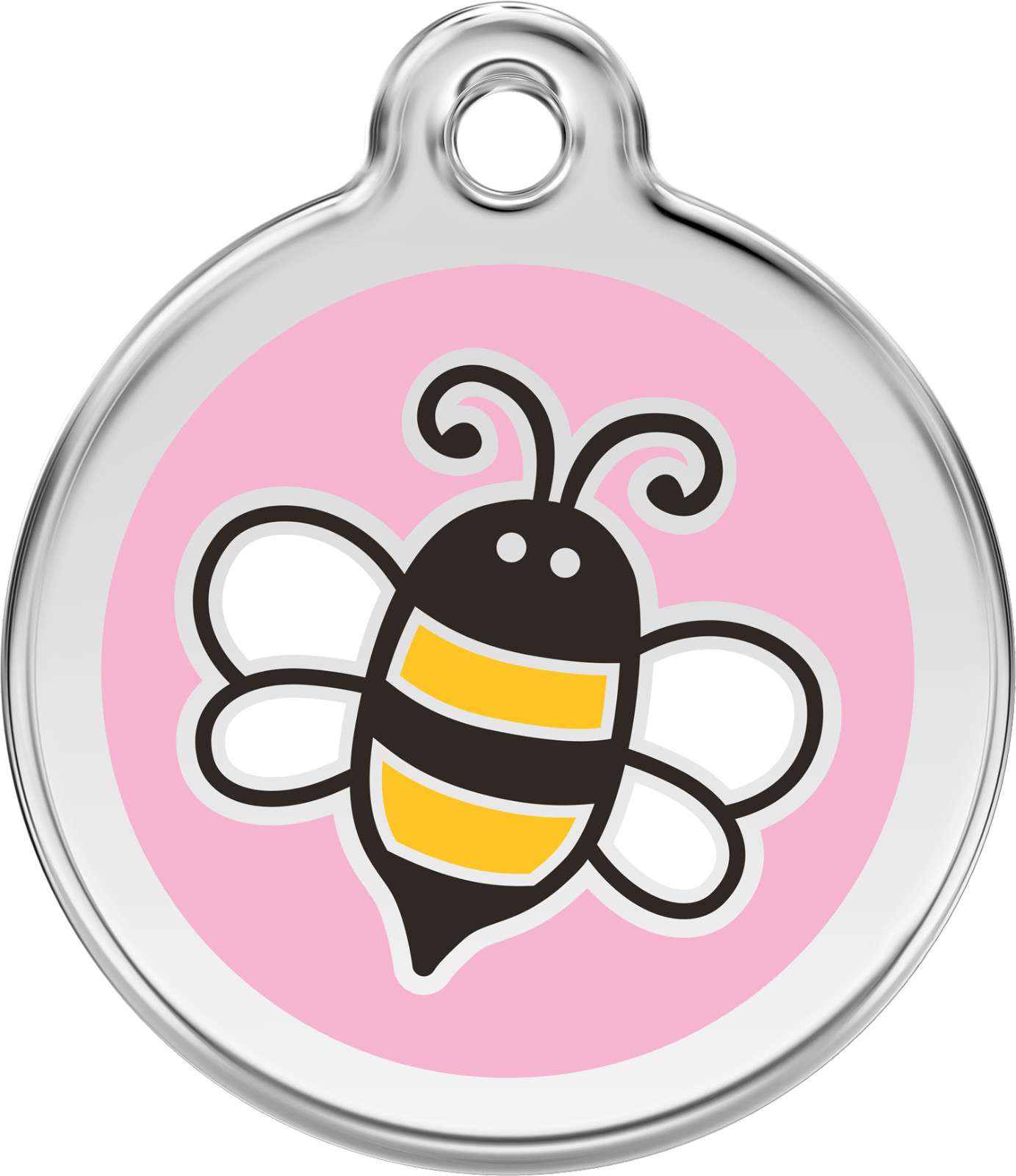 Stainless Steel Red Dingo Bumble Bee ID Charm Dog Tag Pink Blue Yellow