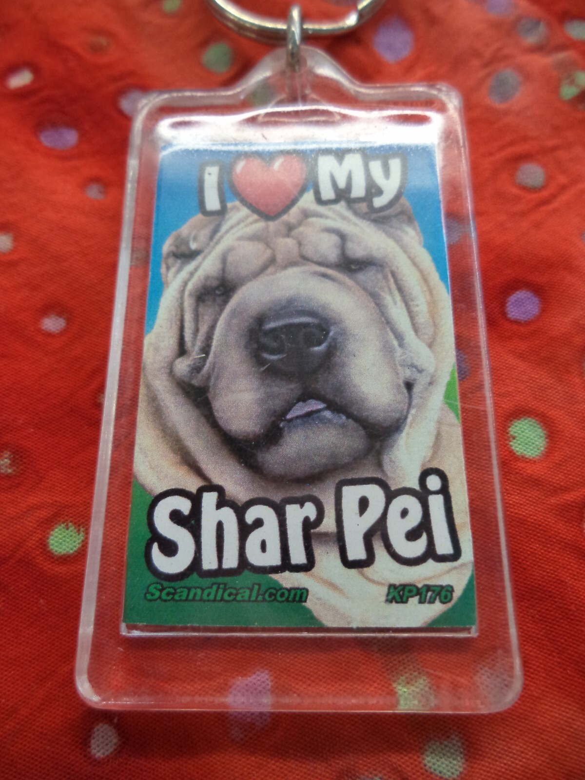 SCANDIAL PET KEY CHAINS – DOUBLE SIDED – I LOVE MY __DOG__ YOU PICK BREED! #3