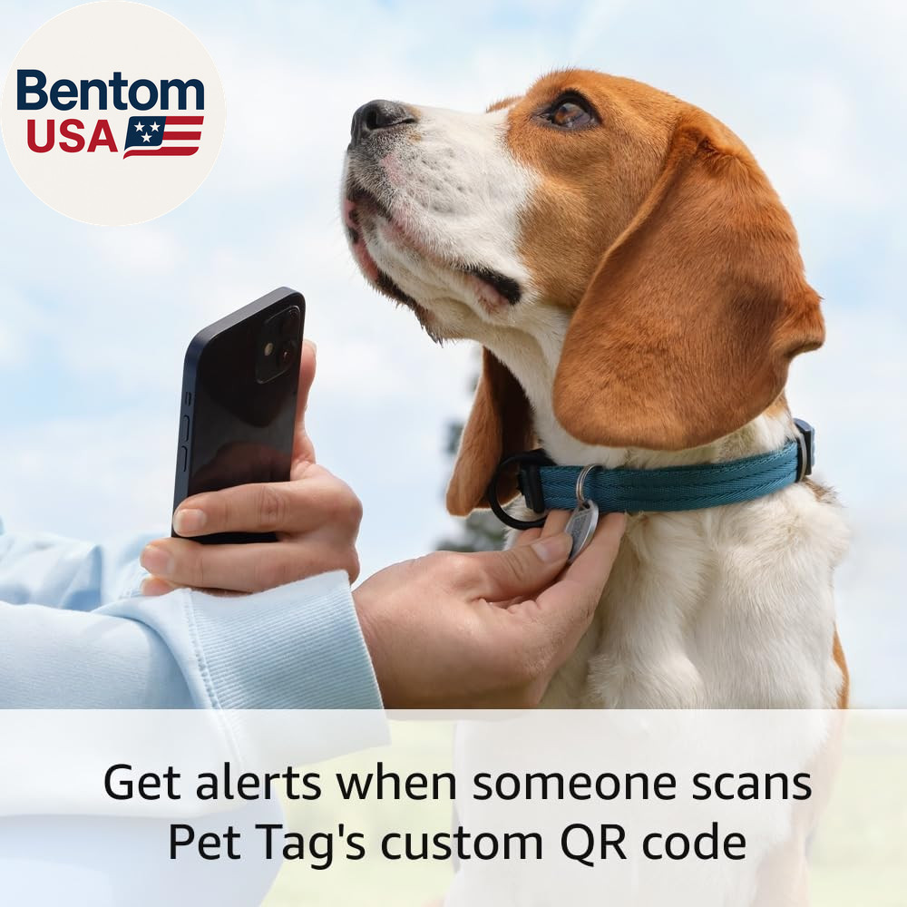 Pet Tag | Easy-To-Use Tag with QR Code | Real-Time Scan Alerts | Shareable Pet P
