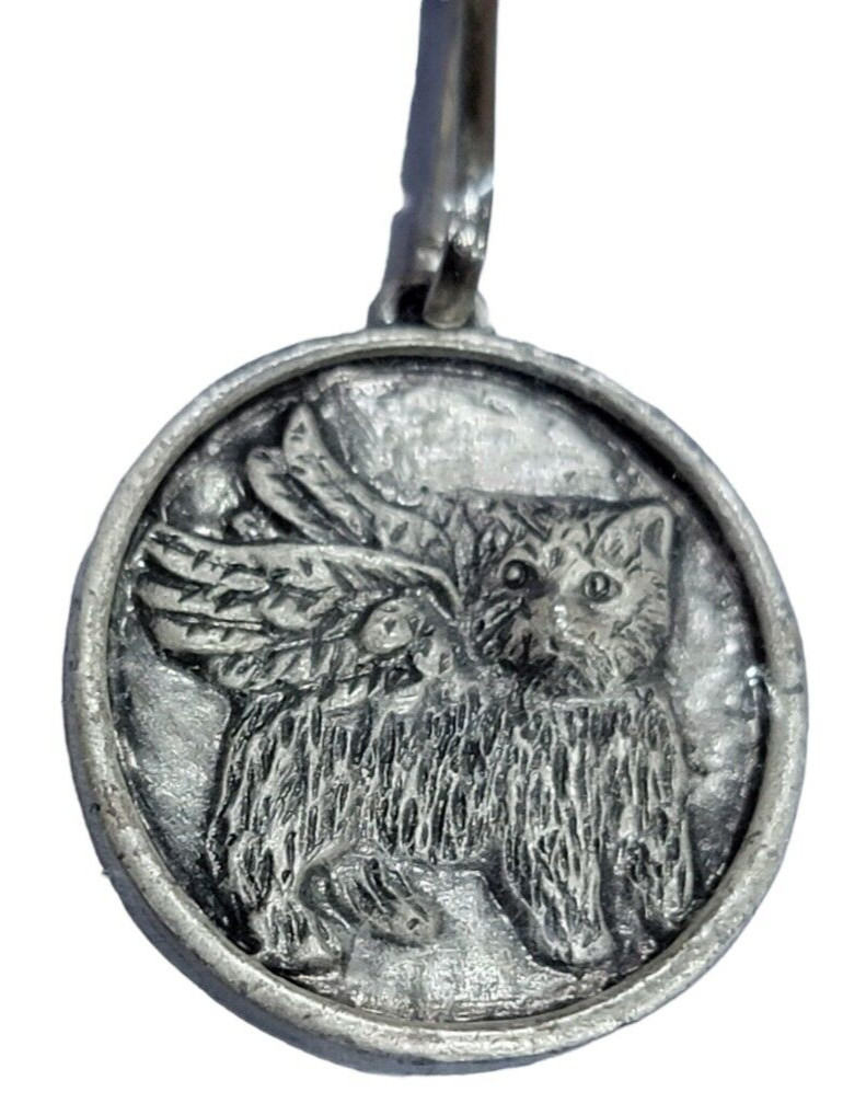 Ganz Westie Angel Dog Tag Winged West Highland Terrier Pewter Tone Charm New