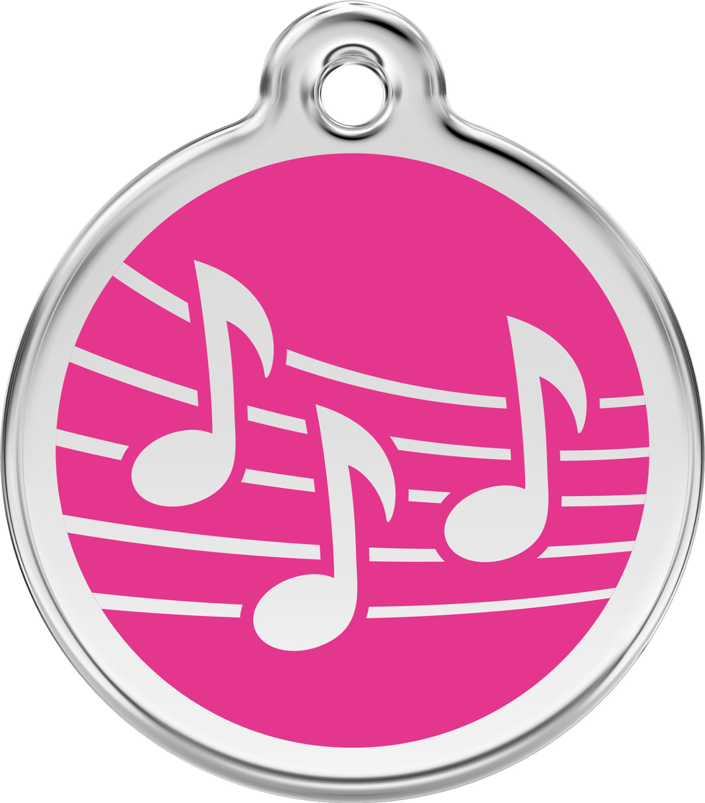 Steel Red Dingo Musical ID Dog Tag Black Purple Blue Green Yellow Red Pink