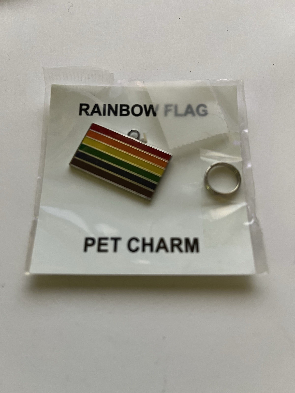 Rainbow Flag Pride Pet Charm. Only 1 Left.