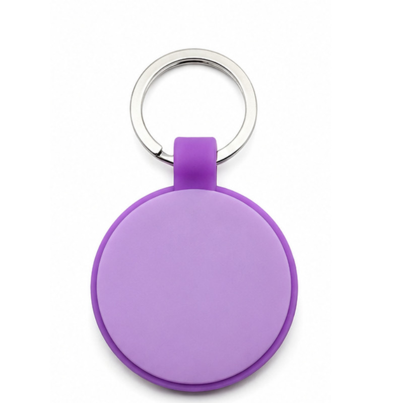 Personalized Round Silicone Pet Tag Engraved Dog Tag Cat Tag Silent Name Tag