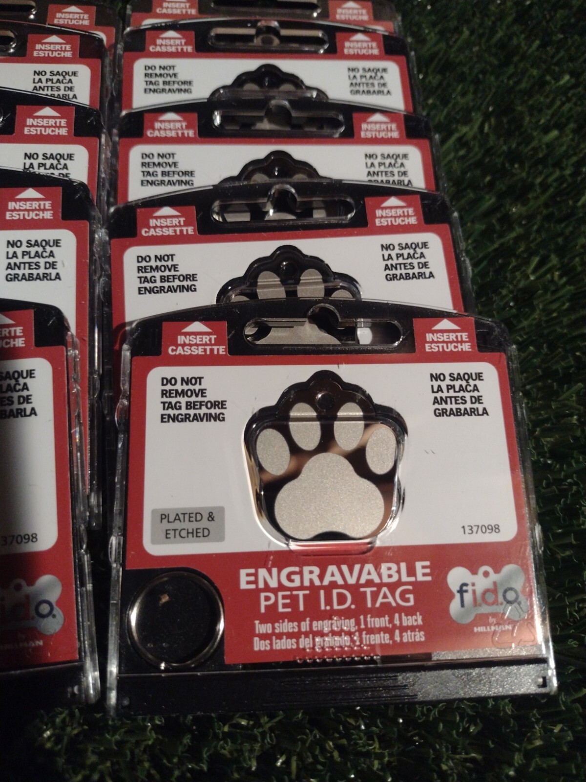 Engravable Pet ID 137098 – 10PCS of Hillman plated & etched