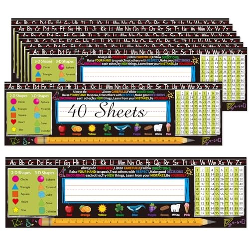 Desk Nameplates,40pcs Name Tags for Classroom,Waterproof Multipurpose