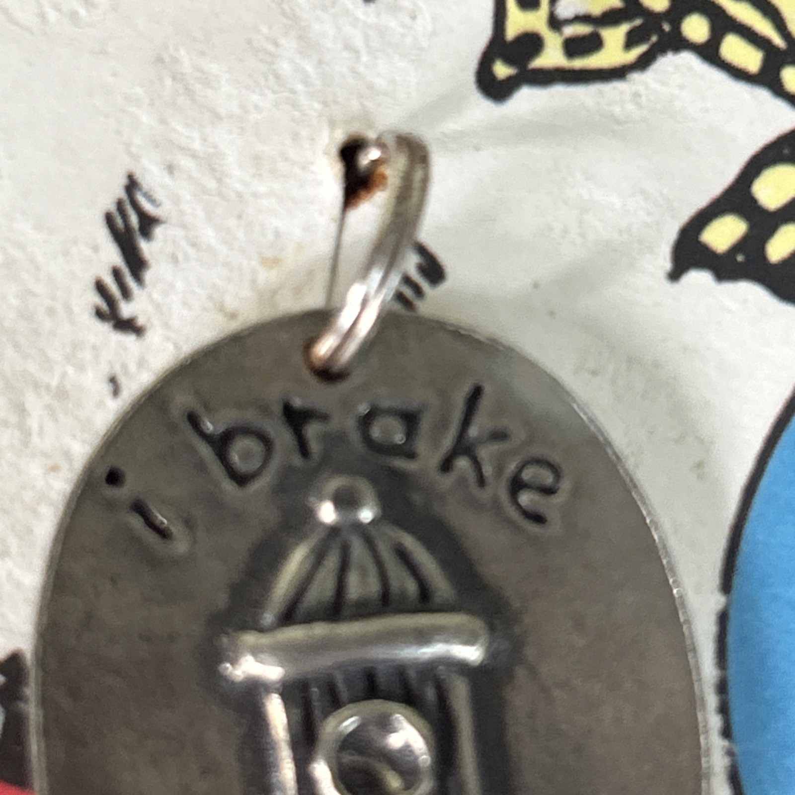 New 100% Lead Free Pewter Pet Tag “I Brake For Hydrants” Metal Morphosis